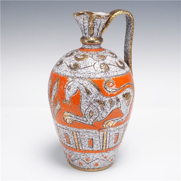 Fratelli Fanciullacci Pottery Pitcher with Mythological Horse