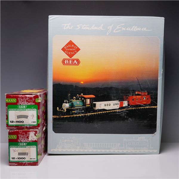 3pc REA & LGB Great Northern G Scale Train Set with Tracks