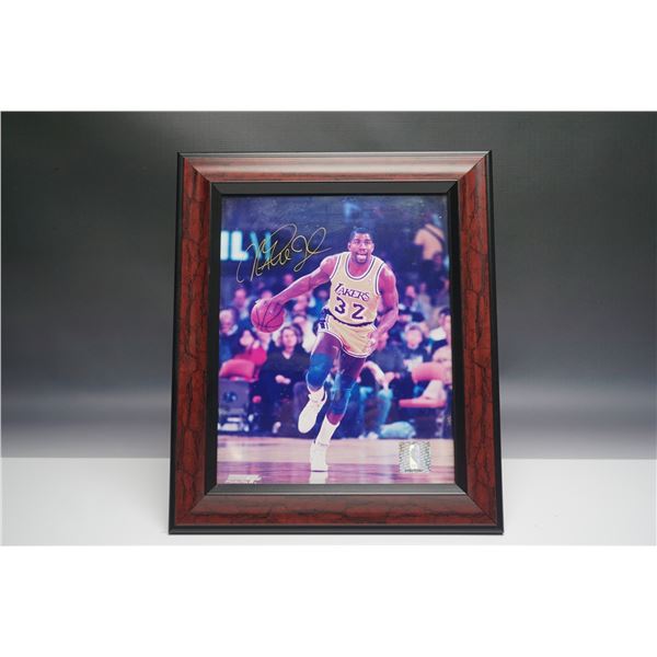 Magic Johnson Autographed Framed Photo with COA