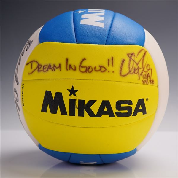 Logan Tom Signed Mikasa Beach Champ Volleyball