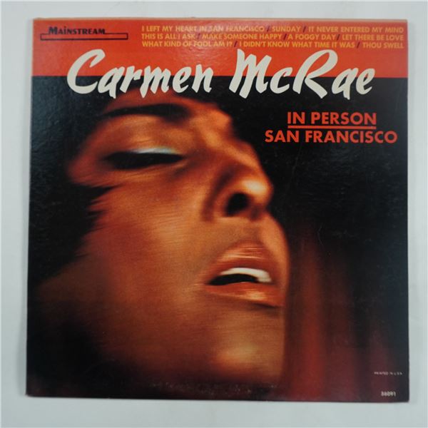 Carmen McRae In Person, San Francisco Vinyl LP, Mainstream Records 56091