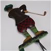 Image 6 : 2pc Golfer Kinetic Balancing Sculpture & Wall-Mount Display Holder