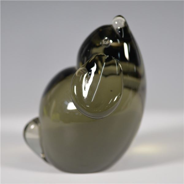 Murano Smoky Glass Rabbit Figurine