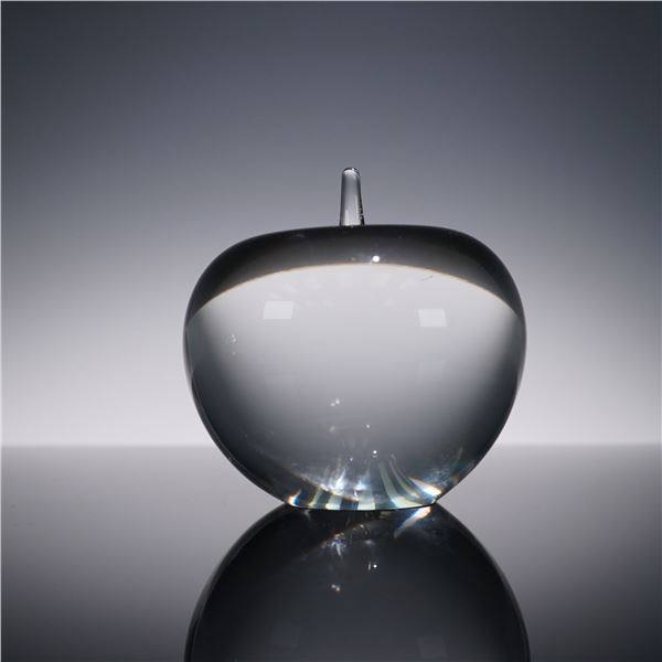 Tiffany & Co. Crystal Apple Paperweight Figurine