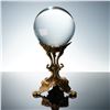 Image 1 : Crystal Ball with Ornate Gilt Bronze Stand