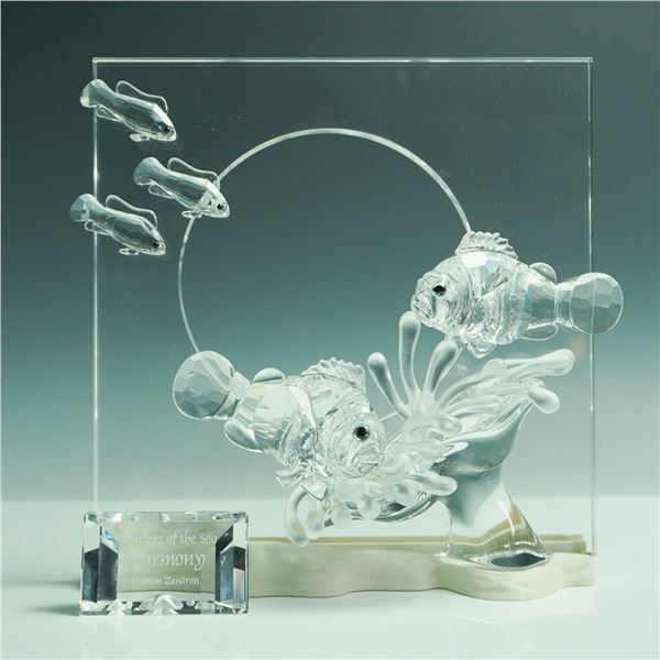 3pc Swarovski Crystal Figurine with Plaque, Harmony