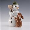 Image 1 : Royal Copenhagen Porcelain Figurine, Snowman with Rabbit