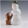 Image 3 : Royal Copenhagen Porcelain Figurine, Snowman with Rabbit