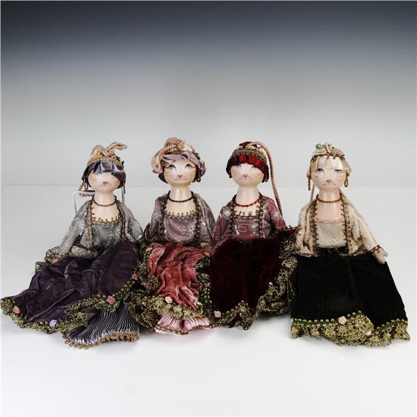 4pc Hanging Velvet Cat Dolls Made in Thailand