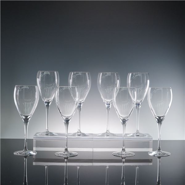 8pc Christofle Albi Wine Glasses
