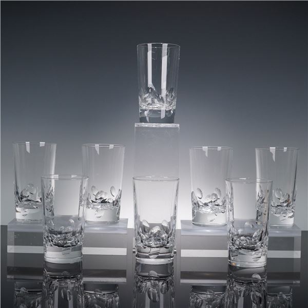 8pc Christofle Highball Glasses, Cluny
