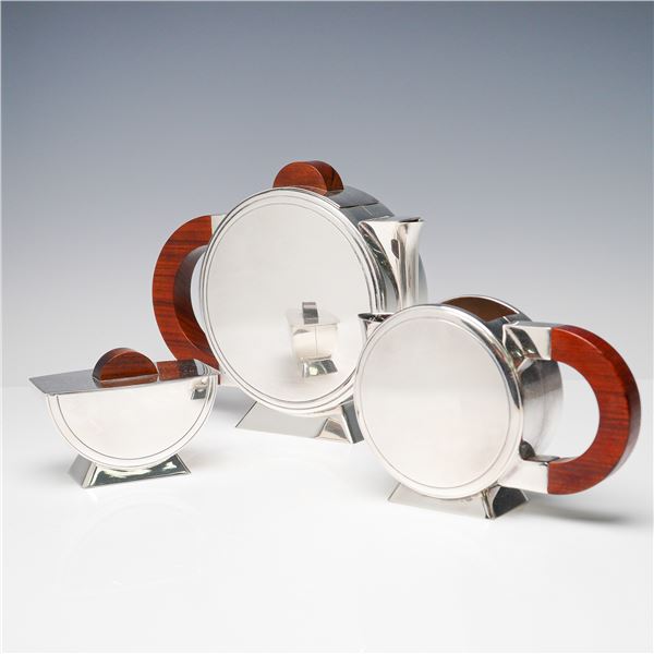 3pc Christian Fjerdingstad for Christofle Silver Plated Tea Set