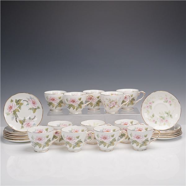 24pc Duchess England Rose Teacup & Saucer Set
