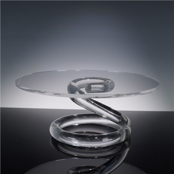 Dorothy Thorpe Lucite Cake Stand, Spiral Base