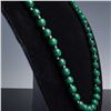 Image 2 : Polished Malachite Bead Necklace with Gold-Tone Spacers