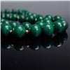 Image 3 : Polished Malachite Bead Necklace with Gold-Tone Spacers