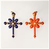 Image 1 : 2pc Hutton Wilkinson Enamel Cross Pendants