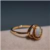 Image 1 : 10K Gold Opal Ring with Diamond Accent