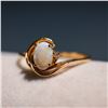 Image 2 : 10K Gold Opal Ring with Diamond Accent
