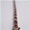 Image 6 : 10K Gold Ruby & Diamond Tennis Bracelet, Alternating Design