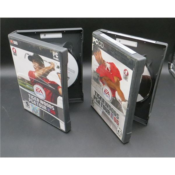 Tiger Woods PGA Tour 2006 & 2008 PC Video Games Complete With Booklet