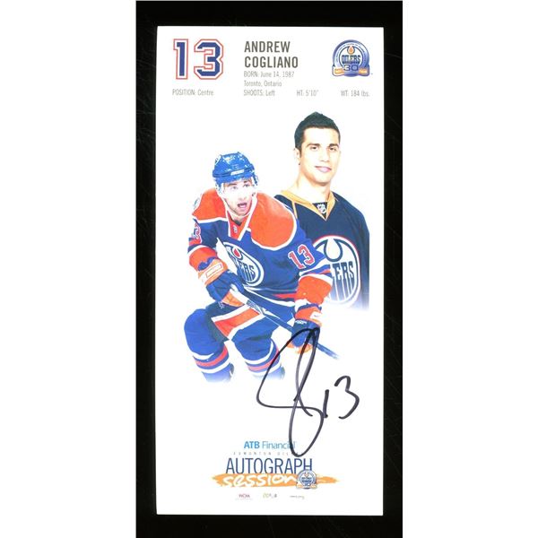 Andrew Cogliano Edmonton Oilers Autographed Card 8x4