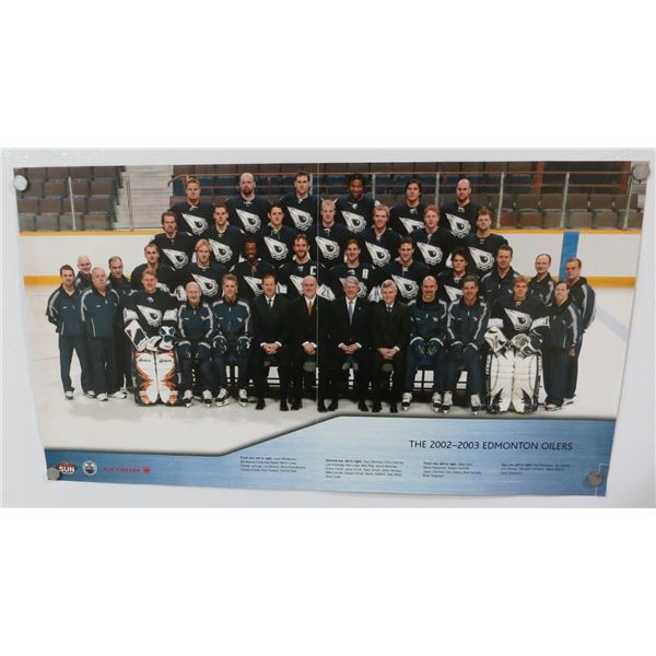 2002-03 Edmonton Oilers Team Poster 12" x 20"