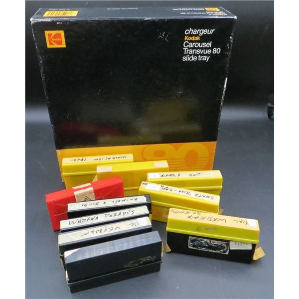 Vintage Kodak Carousel Slide Tray 80 With Original Box & Travel Slides Collection