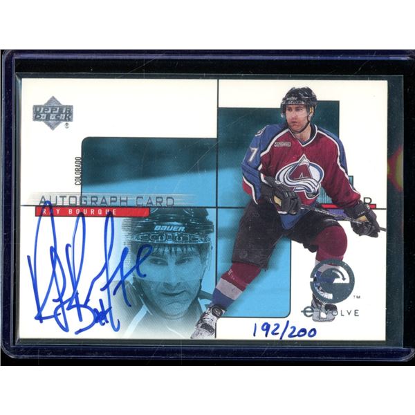 2000-01 Upper Deck Evolve Limited Autograph #ARB Ray Bourque 192/200 BV $60