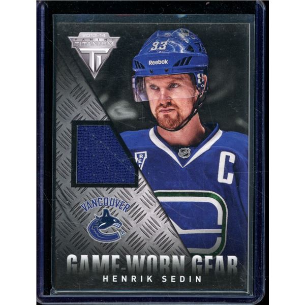 2013-14 Panini Titanium Game Worn Gear #GGHS Henrik Sedin