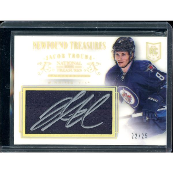2013-14 Panini Newfound Treasures Materials Autograph Prime Jacob Trouba 22/25