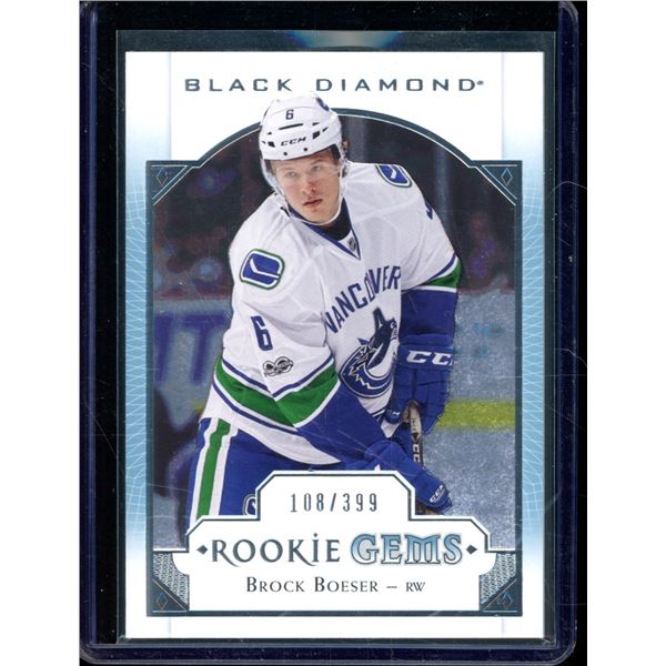 2017-18 Black Diamond Rookie Gems #RGBB Brock Boeser 108/399 BV $30
