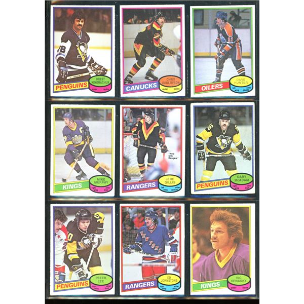 1980-81 OPC O-Pee-Chee Lot Of 9 Vintage Cards Various Teams & Players