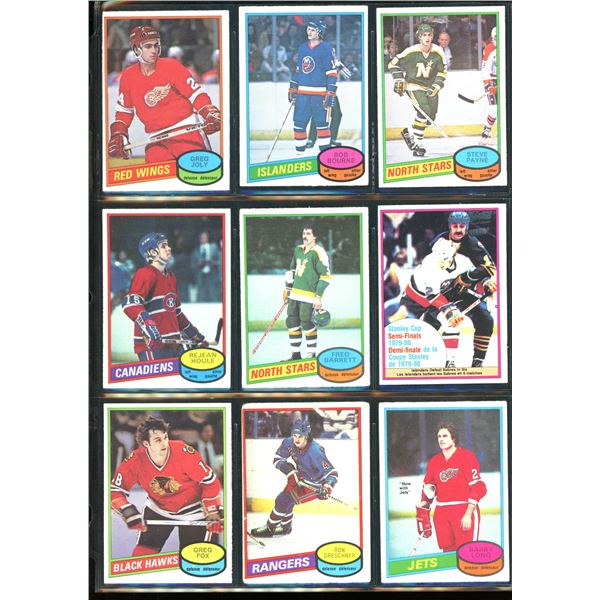 1980-81 OPC O-Pee-Chee Lot Of 9 Vintage Cards Various Teams & Players