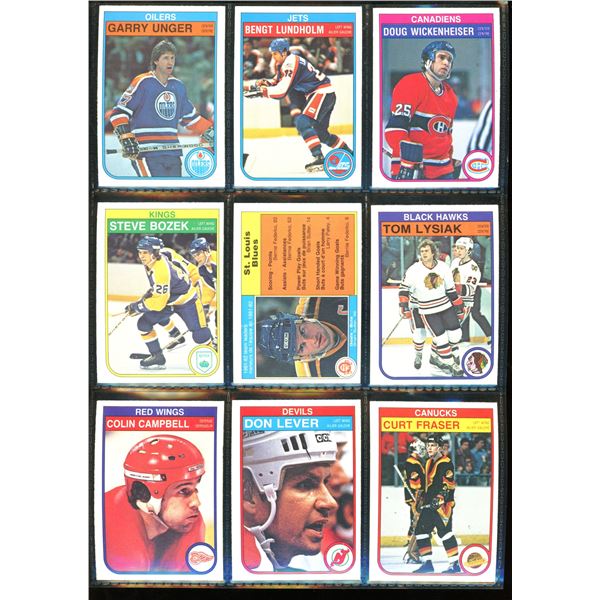 1982-83 OPC O-Pee-Chee Lot Of 9 Vintage Cards Various Teams & Players