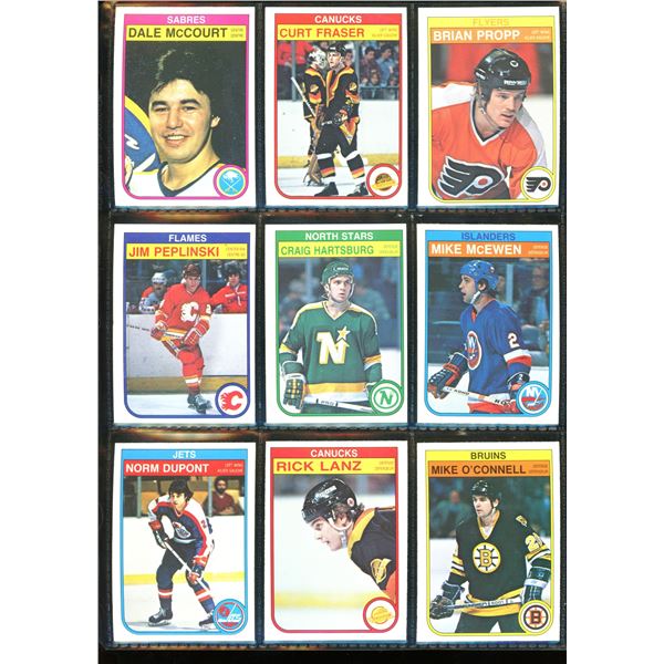 1982-83 OPC O-Pee-Chee Lot Of 9 Vintage Cards Various Teams & Players