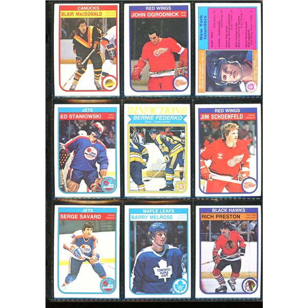 1982-83 OPC O-Pee-Chee Lot Of 9 Vintage Cards Various Teams & Players
