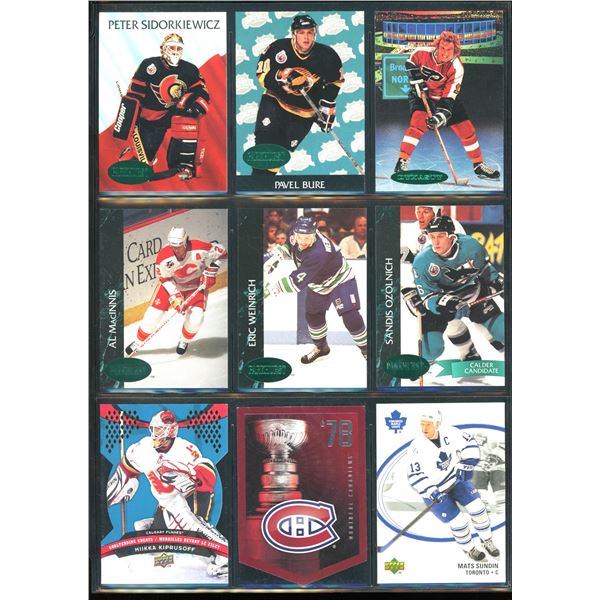 Lot Of 9 Hockey Insert Cards Various Teams & Players