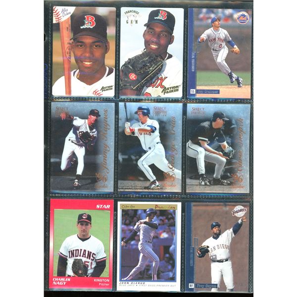 Lot of 9 Various Baseball Cards Various Teams & Players