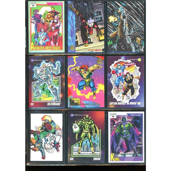 Lot Of 9 Various Marvel Collector Cards