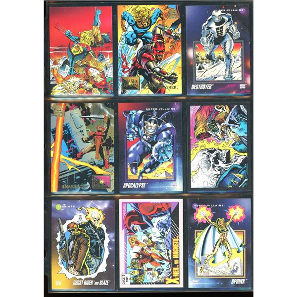 Lot Of 9 Various Marvel Collector Cards