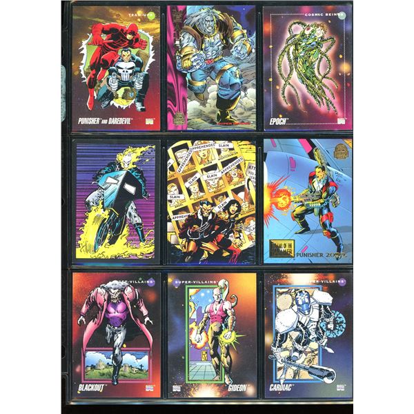 Lot Of 9 Various Marvel Collector Cards