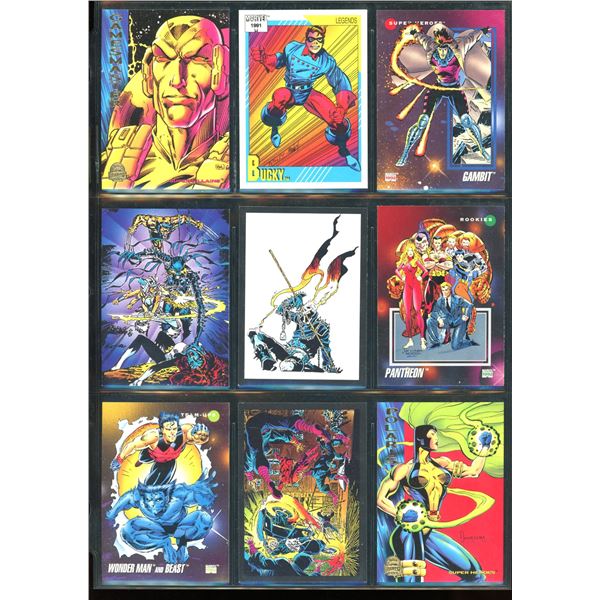 Lot Of 9 Various Marvel Collector Cards
