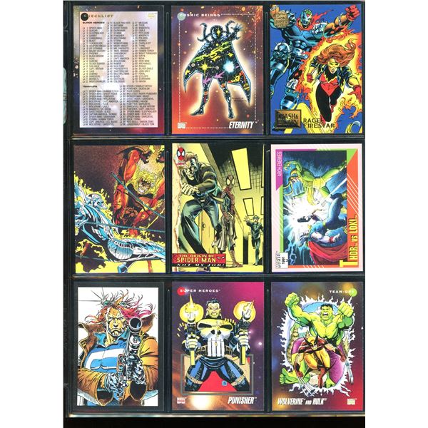 Lot Of 9 Various Marvel Collector Cards