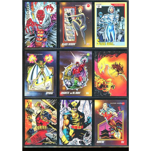 Lot Of 9 Various Marvel Collector Cards