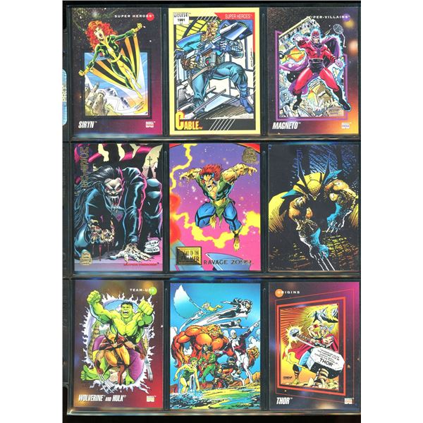Lot Of 9 Various Marvel Collector Cards