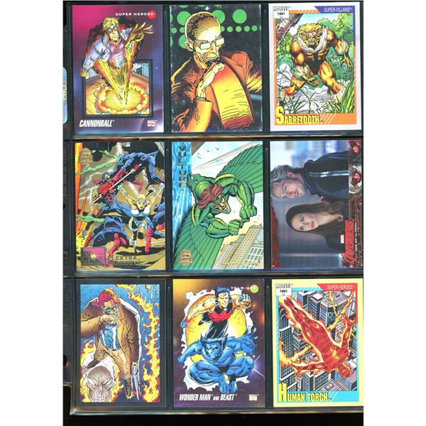 Lot Of 9 Various Marvel Collector Cards