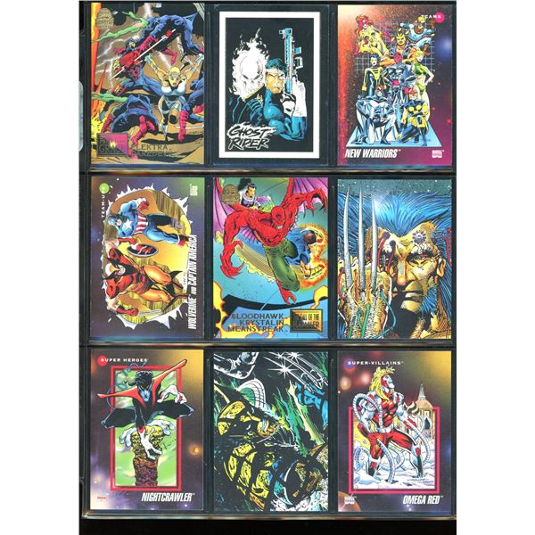 Lot Of 9 Various Marvel Collector Cards