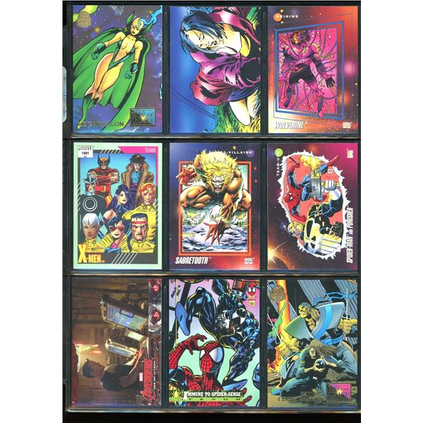 Lot Of 9 Various Marvel Collector Cards
