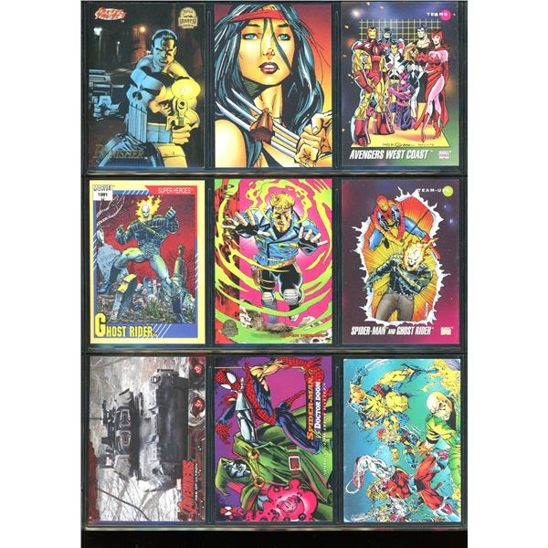 Lot Of 9 Various Marvel Collector Cards